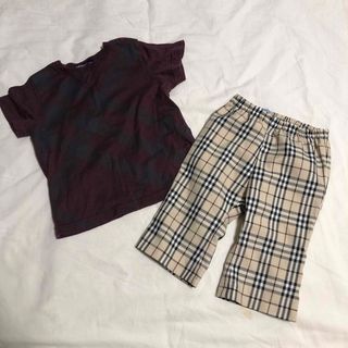 バーバリー(BURBERRY)のバーバリー　Tシャツ　パンツ　80サイズ(Ｔシャツ)