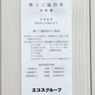 エコスグループ株主優待　3,000円(その他)