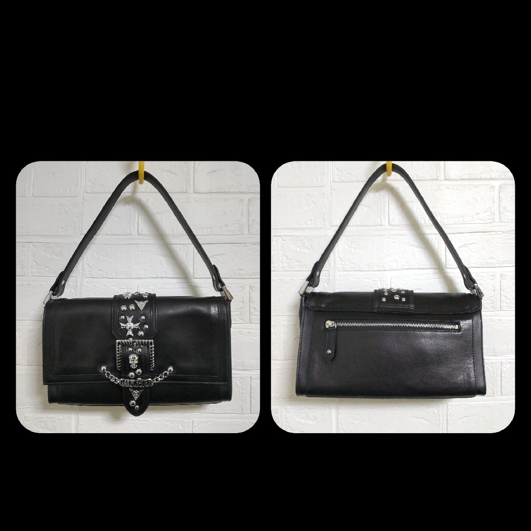 廃番】 Jean Paul GAULTIER☆スカルスタッズレザーバッグ☆中古 廃番】 Jean Paul GAULTIER☆スカルスタッズレザーバッグ☆中古