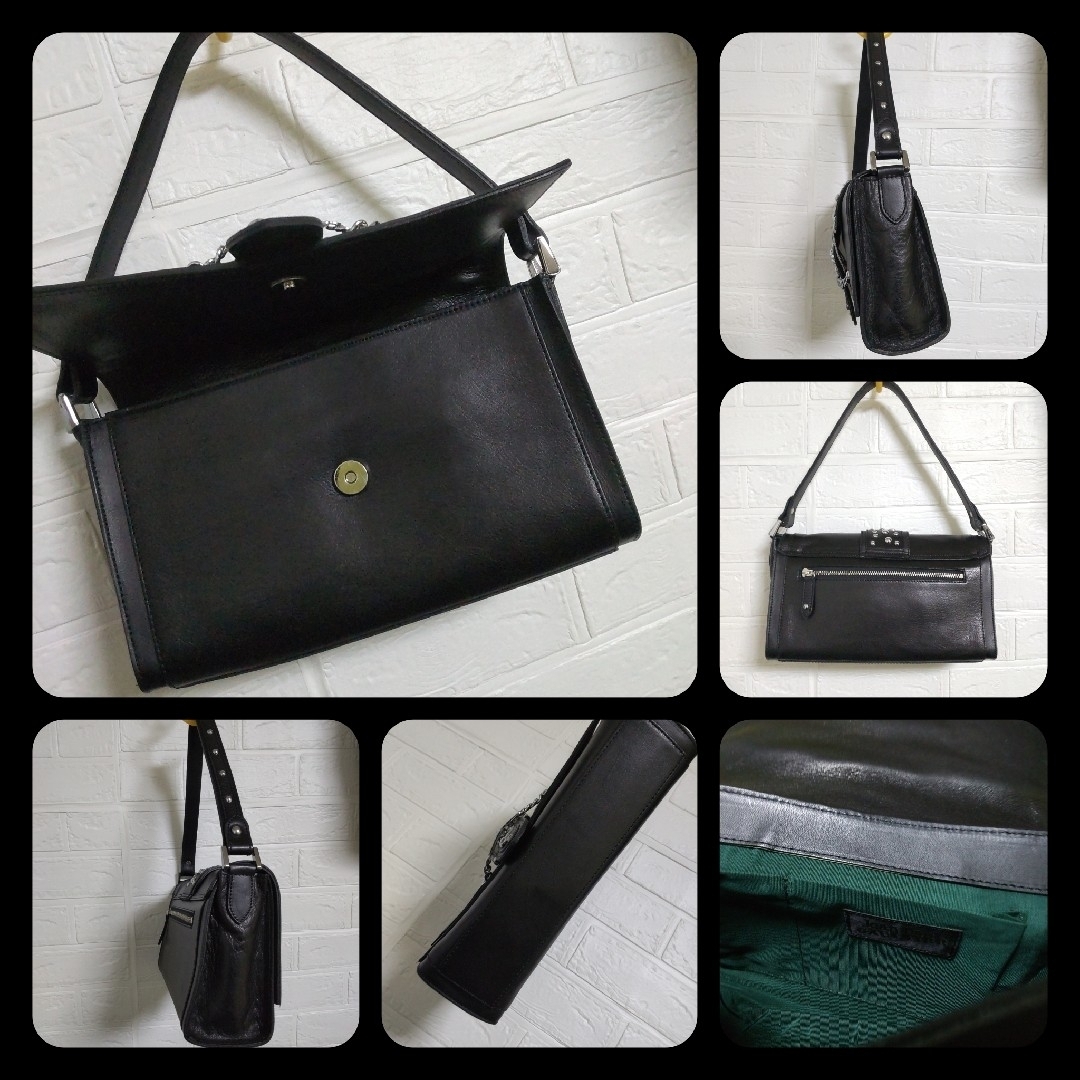 廃番】 Jean Paul GAULTIER☆スカルスタッズレザーバッグ☆中古 廃番】 Jean Paul GAULTIER☆スカルスタッズレザーバッグ☆中古