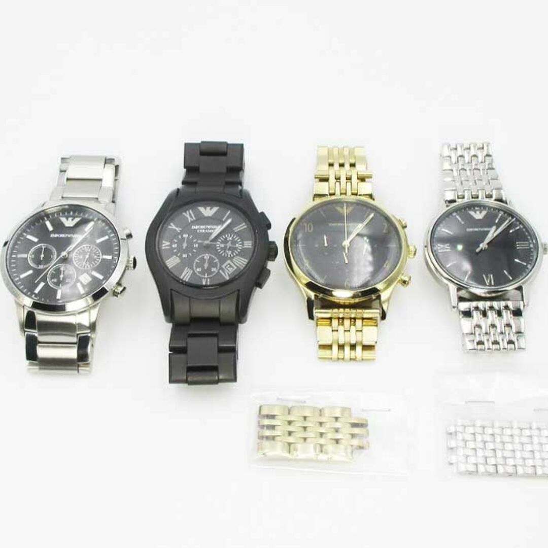 Emporio Armani(エンポリオアルマーニ)のエンポリオ アルマーニ メンズ腕時計 実働クォーツ ４種類セット メンズの時計(腕時計(アナログ))の商品写真