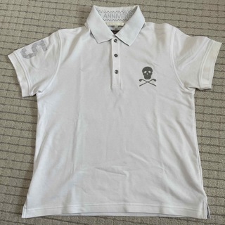 マークアンドロナ(MARK&LONA)のマークアンドロナ　ポロシャツ　ゴルフ　白　L(ポロシャツ)