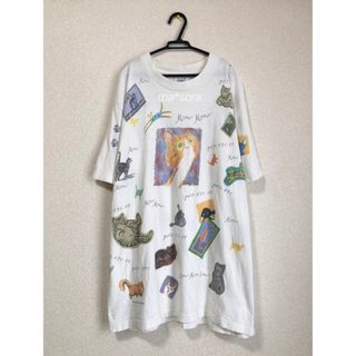 アートヴィンテージ(ART VINTAGE)の90s vintage rel-e-vant products 猫柄 Tシャツ(Tシャツ(半袖/袖なし))