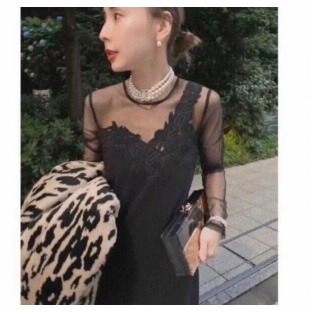 Ameri VINTAGE(アメリヴィンテージ)の【7yan様専用】Ameri UND RENEE CUTWORK DRESS  レディースのワンピース(ロングワンピース/マキシワンピース)の商品写真