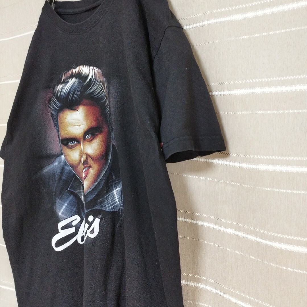 エルビスプレスリーELVISバンドTシャツtシャツバンtロック半袖ムービー映画黒