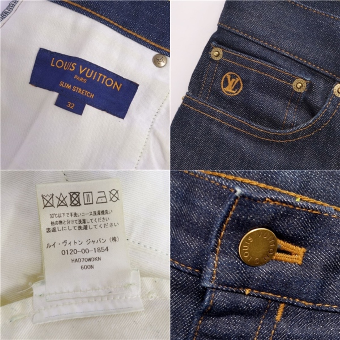 ルイヴィトン LOUIS VUITTON パンツ デニムパンツ コットン 無地 ボトムス メンズ 32 インディゴブルー ルイヴィトン LOUIS VUITTON パンツ デニムパンツ コットン 無地 ボトムス メンズ 32 インディゴブルー