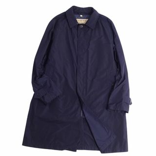 バーバリー(BURBERRY)の美品 バーバリー BURBERRY コート ライナー付き ステンカラーコート バルマカーンコート ポリエステル アウター メンズ 54(XL相当) ネイビー(ステンカラーコート)