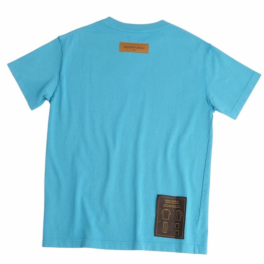 実寸サイズ着丈未使用 ルイヴィトン LOUIS VUITTON Tシャツ 2021SS カットソー インサイドアウト Inside Out コットン トップス メンズ イタリア製 XS ブルー