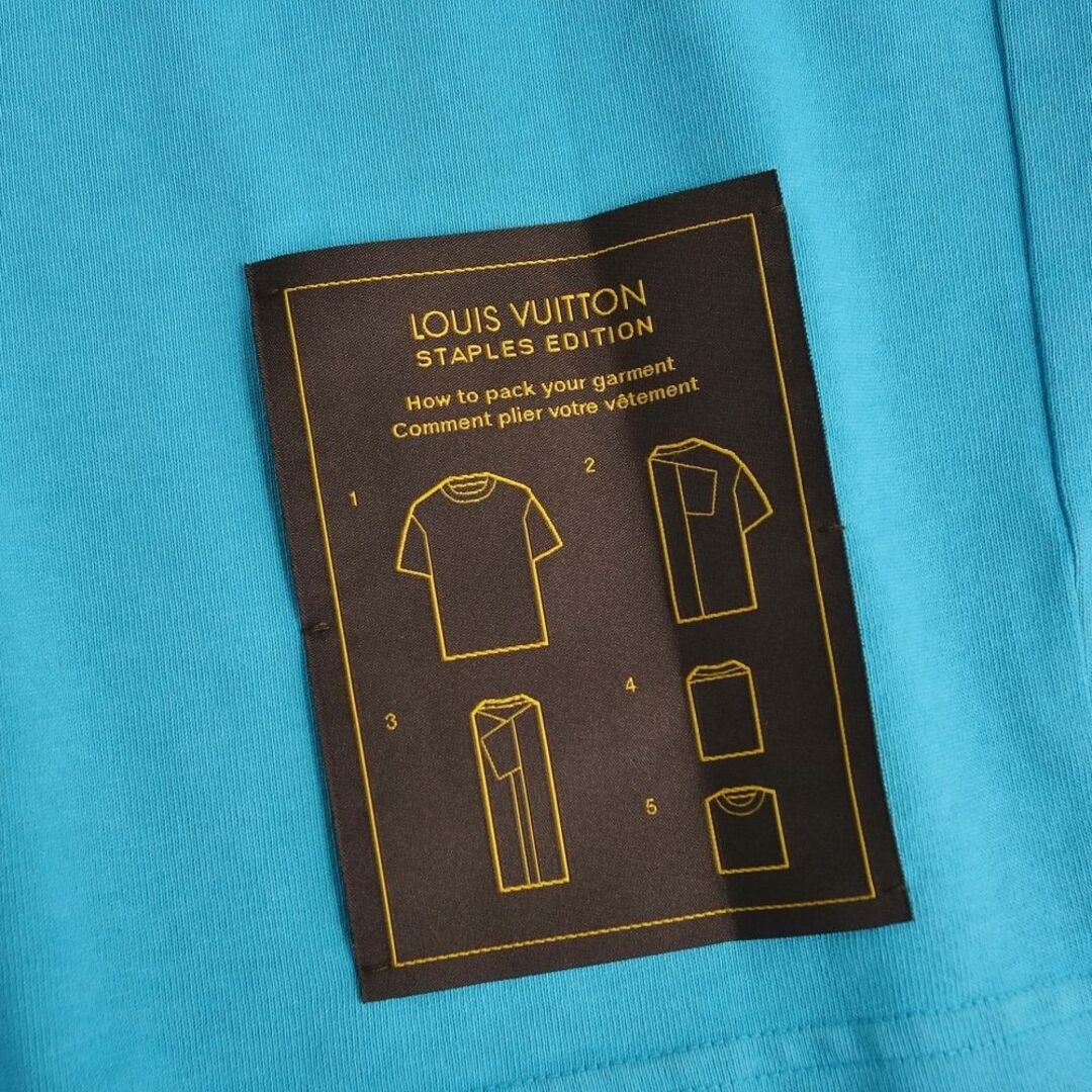 LOUIS VUITTON(ルイヴィトン)の未使用 ルイヴィトン LOUIS VUITTON Tシャツ 2021SS カットソー インサイドアウト Inside Out コットン トップス メンズ イタリア製 XS ブルー レディースのトップス(Tシャツ(半袖/袖なし))の商品写真