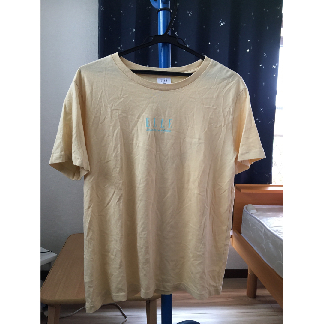 ELLE＆GUコラボTシャツ 大きいサイズ レディースのトップス(Tシャツ(半袖/袖なし))の商品写真