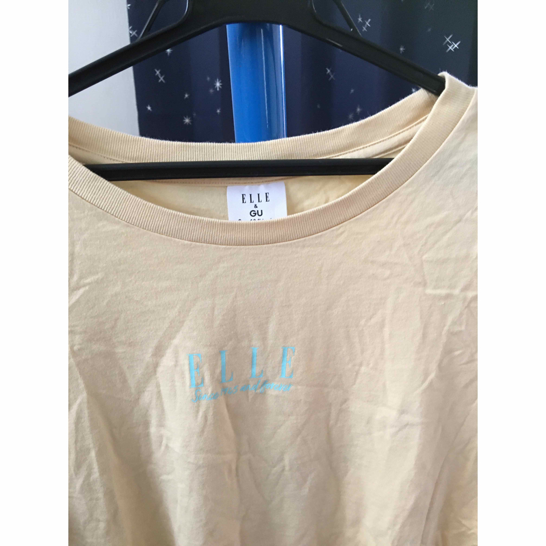 ELLE＆GUコラボTシャツ 大きいサイズ レディースのトップス(Tシャツ(半袖/袖なし))の商品写真