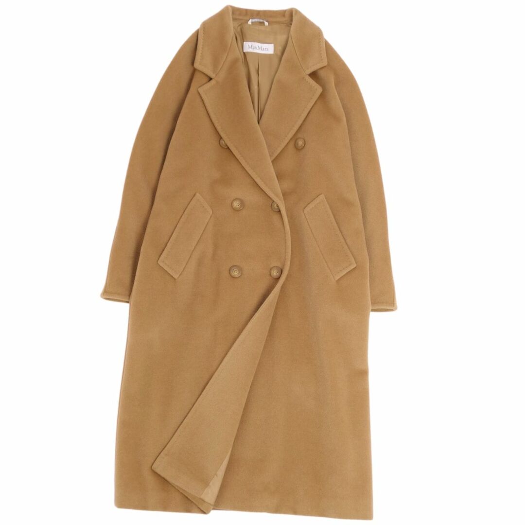 マックスマーラ Max Mara コート アイコンコート 101801 白タグ ロングコート ダブルブレスト ウール カシミヤ アウター レディース  JI44 USA10 FB42(XL相当) ブラウン | フリマアプリ ラクマ