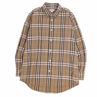 バーバリー(BURBERRY)の美品 Vintage バーバリー Burberrys シャツ ロングスリーブ ノバチェック柄 コットン トップス メンズ L ブラウン(シャツ)