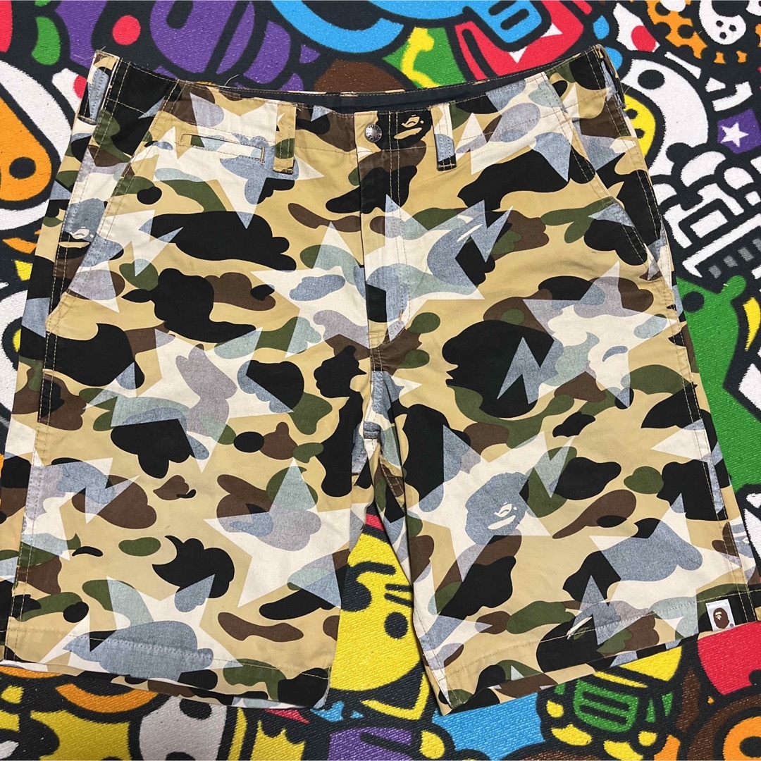 APE BAPE KAWS SHARK シャークパンツ　STA CAMO 迷彩