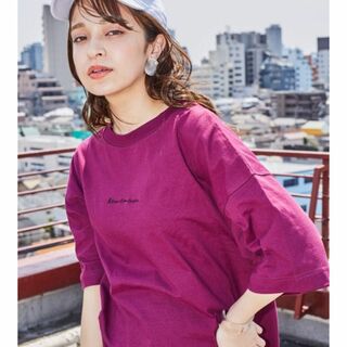カンゴール(KANGOL)のKANGOL カンゴール ラウンドチュニックTシャツ パープル 紫 LL(Tシャツ(半袖/袖なし))