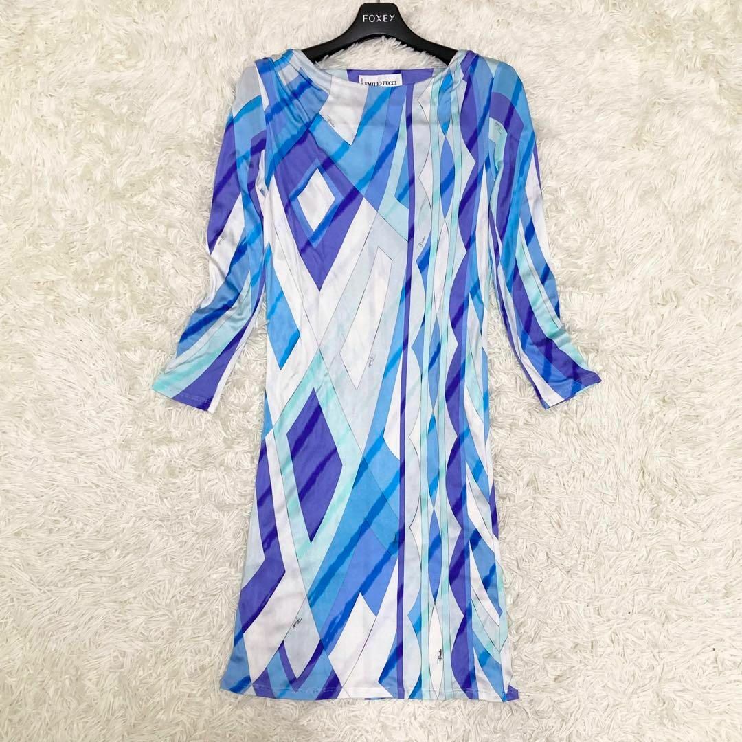 EMILIO PUCCI - エミリオプッチ ワンピース 総柄 レーヨン 長袖