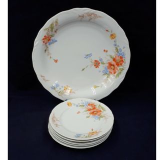 ナルミ(NARUMI)の新品未使用　ナルミ　大皿+中皿5枚　計6枚セット　花柄(食器)