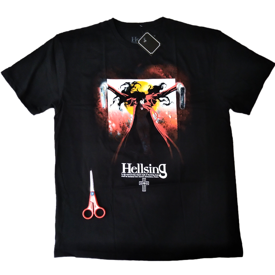ヘルシング Tシャツ XLサイズ 黒 アーカード アニメTシャツ *の ヘルシング Tシャツ XLサイズ 黒 アーカード アニメTシャツ *の
