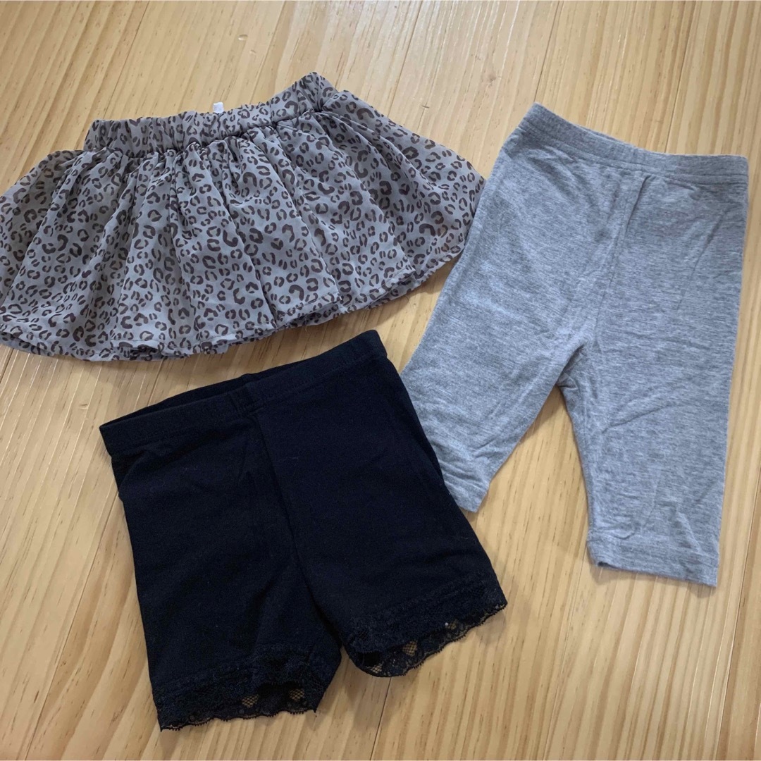 80センチ　女の子　夏物　スカート　ズボン　3点セット キッズ/ベビー/マタニティのベビー服(~85cm)(パンツ)の商品写真