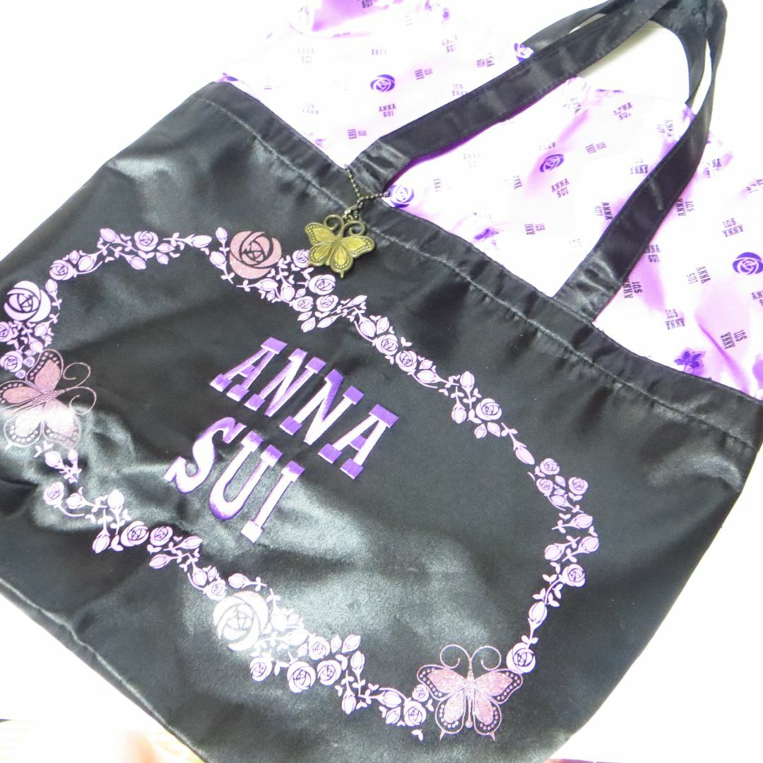 ANNA SUI - 極美品 ANNASUI アナスイ 巾着 トートバッグ ANNA SUI - 極美品 ANNASUI アナスイ 巾着 トートバッグ