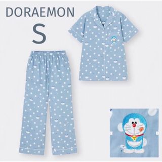 ジーユー(GU)のGU パジャマ(半袖&ロングパンツ) DORAEMON S(パジャマ)