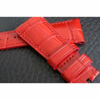 PANERAI - PANERAI パネライ 純正 27mm 尾錠用 アリゲーター ベルト 赤