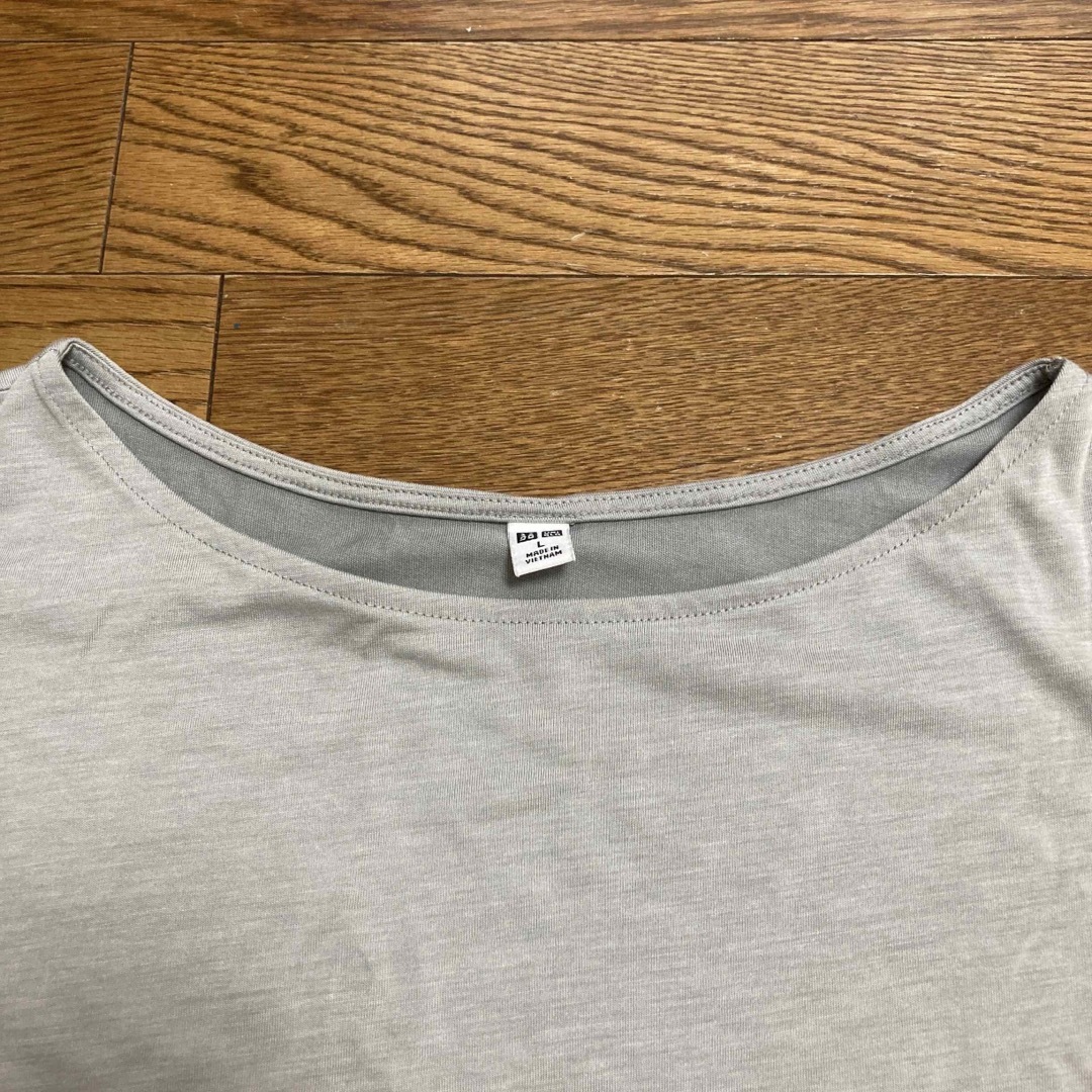 UNIQLO(ユニクロ)のご専用商品　美品ドレープクルーネックT（半袖）グレーM メンズのトップス(Tシャツ/カットソー(半袖/袖なし))の商品写真