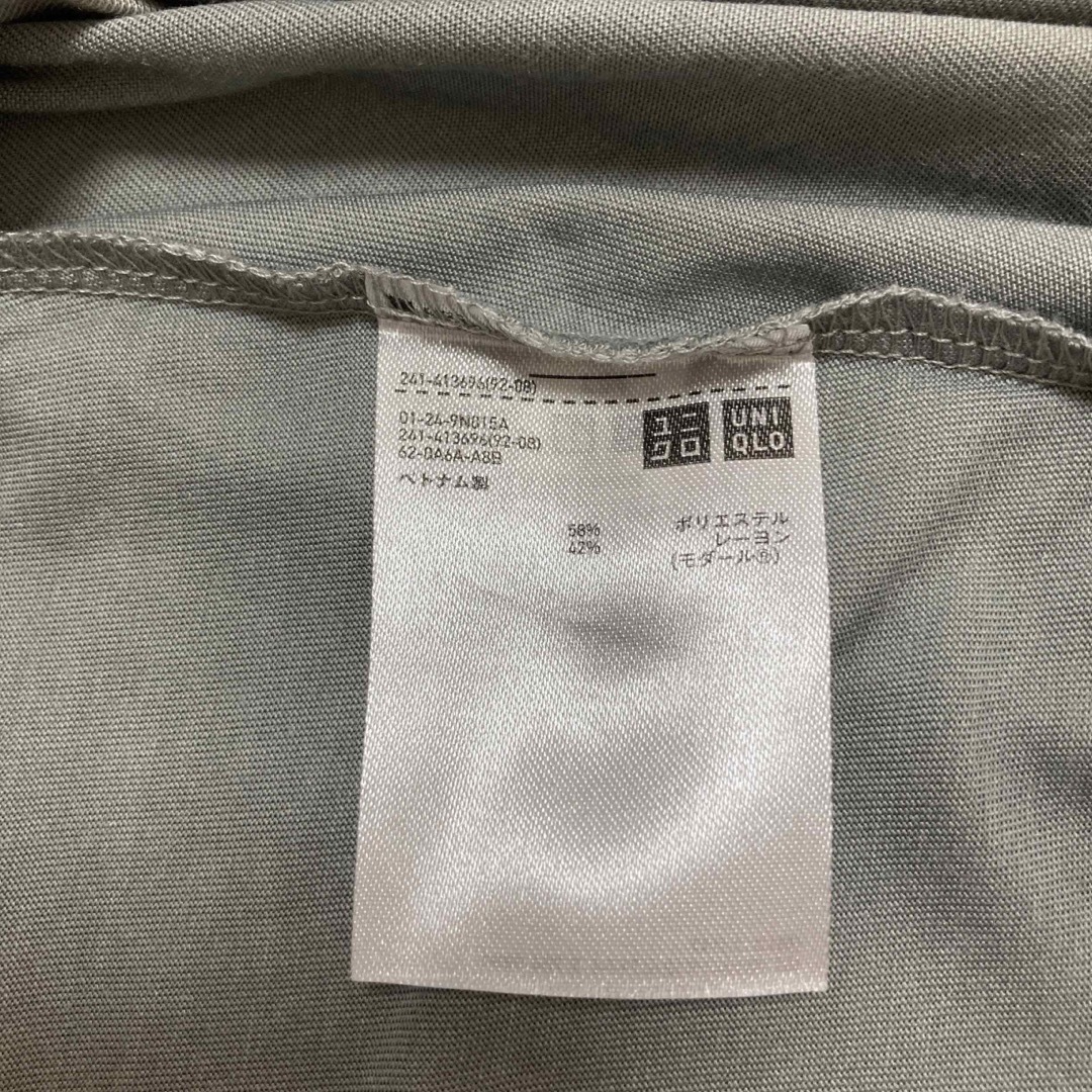 UNIQLO(ユニクロ)のご専用商品　美品ドレープクルーネックT（半袖）グレーM メンズのトップス(Tシャツ/カットソー(半袖/袖なし))の商品写真