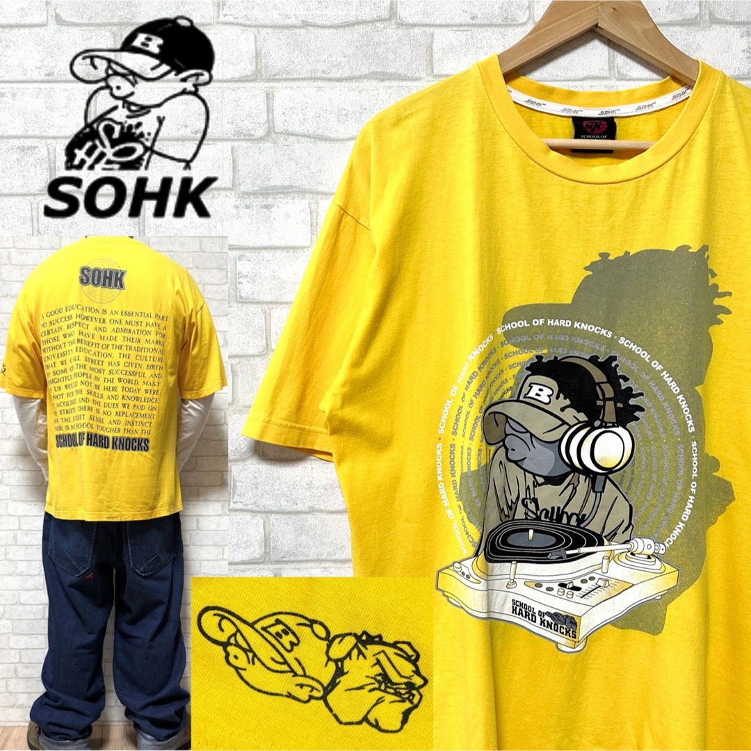 SOHK(ショック)のSOHK ショック スクールオブハードノックス DJ HIP HOP Tシャツ メンズのトップス(Tシャツ/カットソー(半袖/袖なし))の商品写真