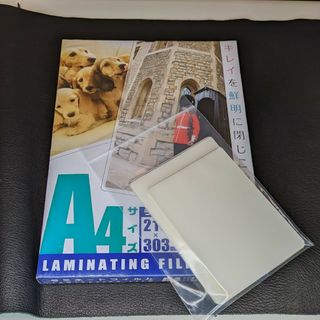 アイリスオーヤマ(アイリスオーヤマ)の【バラ売り】ラミネートフィルムセットA4 15枚/はがき15枚/写真L20枚(OA機器)