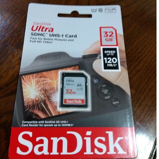 サンディスク(SanDisk)のSanDisk サンデスク 32GB SDカード 120MB CLASS10(その他)