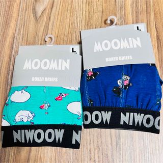 ムーミン(MOOMIN)の【2枚セット】ムーミン＆リトルミィ　メンズ用　Lサイズ　ボクサーブリーフ(ボクサーパンツ)