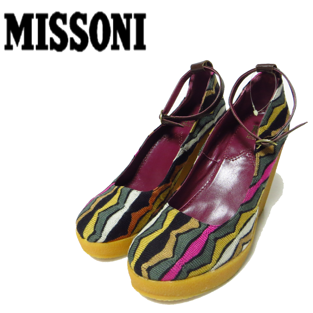 MISSONI(ミッソーニ)のほぼ未使用 MISSONI ミッソーニ ウェッジソール パンプス レディースの靴/シューズ(ハイヒール/パンプス)の商品写真