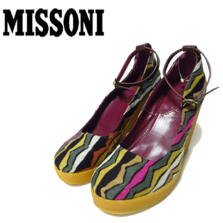 ミッソーニ(MISSONI)のほぼ未使用 MISSONI ミッソーニ ウェッジソール パンプス(ハイヒール/パンプス)