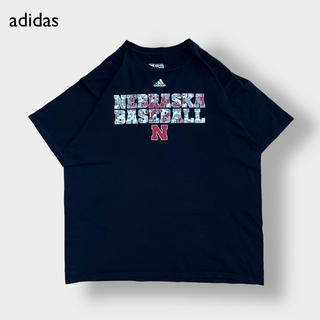 アディダス(adidas)の【adidas】カレッジ Tシャツ ネブラスカ大学 ベースボール  2XL 古着(Tシャツ/カットソー(半袖/袖なし))