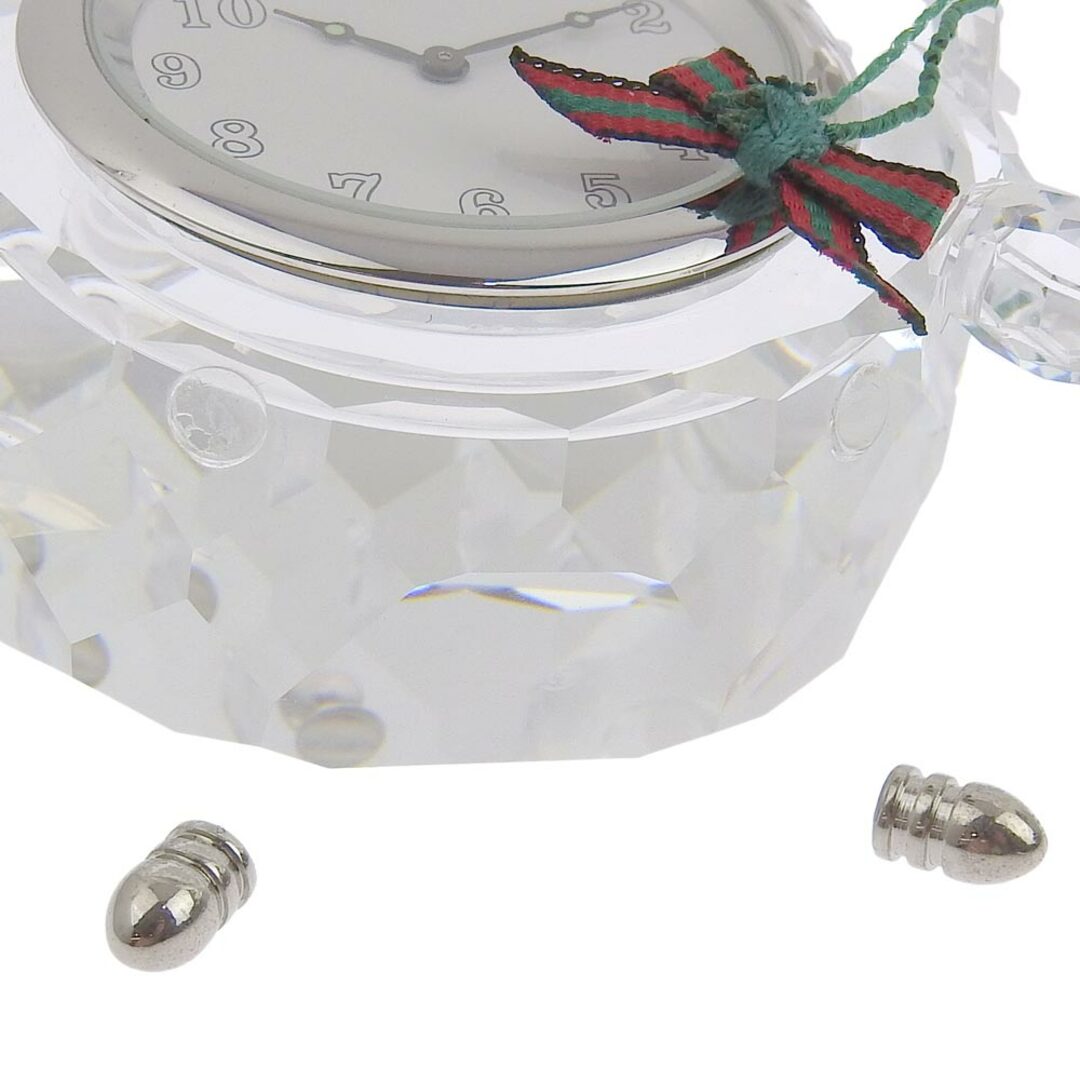 【本物保証】 箱付 超美品 スワロフスキー SWAROVSKI クォーツ 電池 置時計 熊 クマ くま ベア