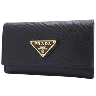 プラダ(PRADA)のプラダキーケース 三角ロゴ 6連キーケース サフィアーノレザー SAFFIANO TRIANGLE NERO/ネロ ブラック黒 40802058890(キーケース)