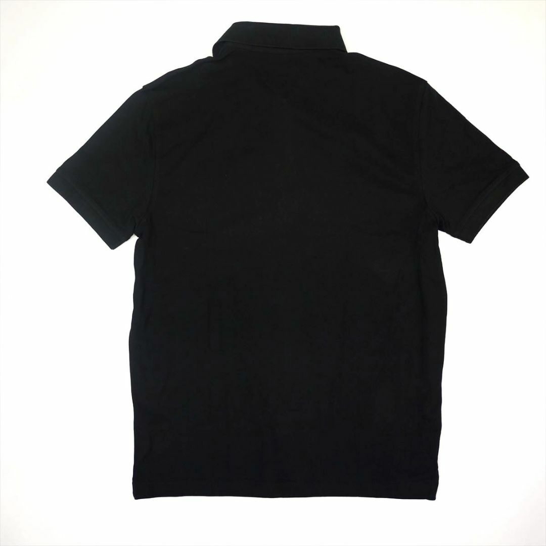 新品トミーヒルフィガー刺繍ロゴストレッチポロシャツ(XL)ブラック ゴルフにも！