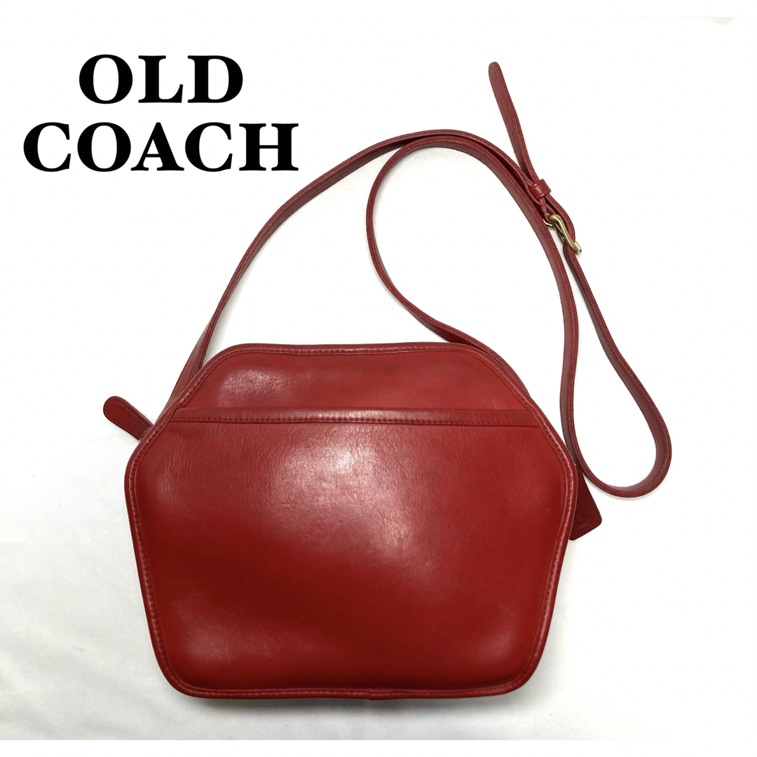 【美品】COACH オールドコーチ　ショルダーバッグ　USA製　レッド　320