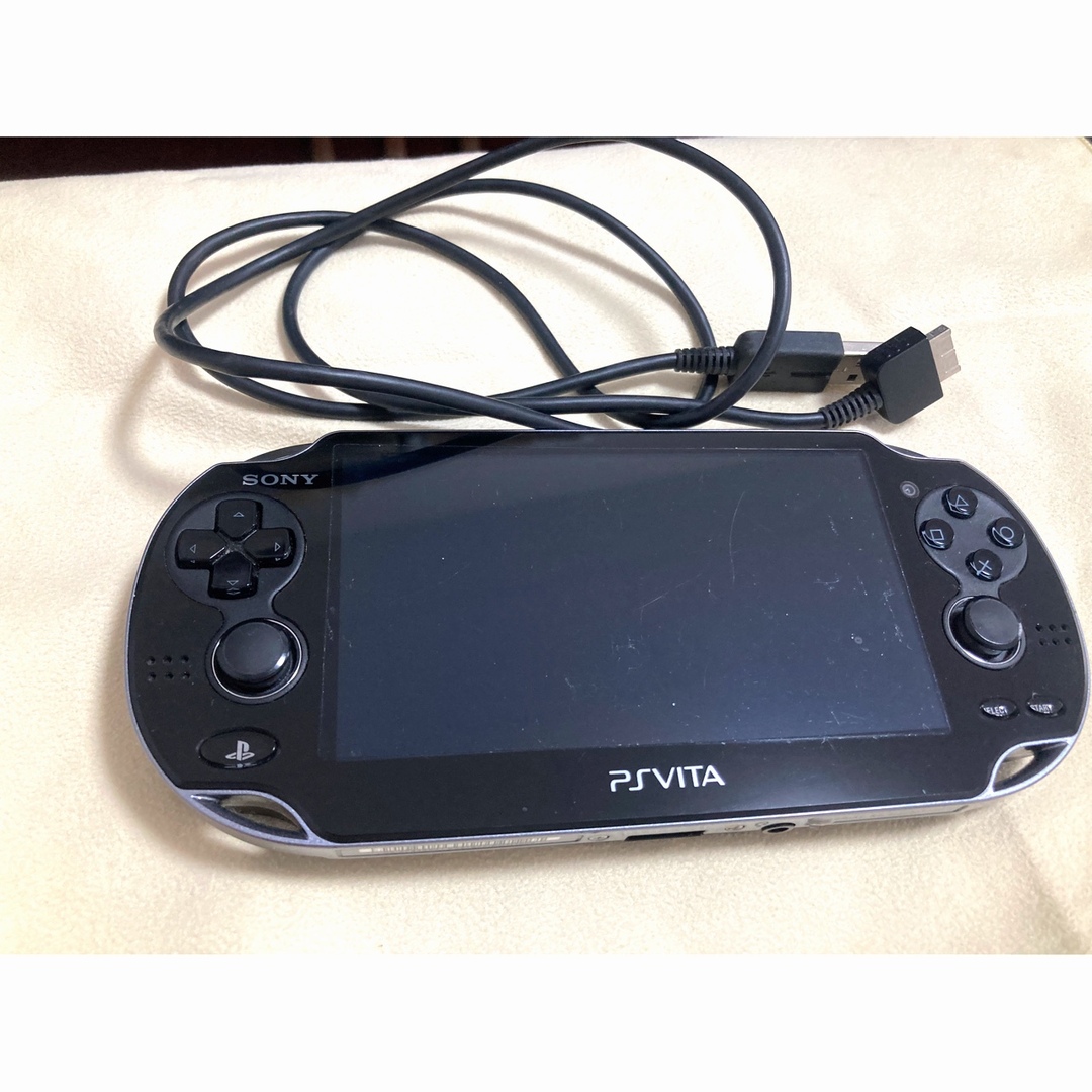 PSVITA クリスタルブラック PCH-1000 本体 ゲーム機 箱充電器付き