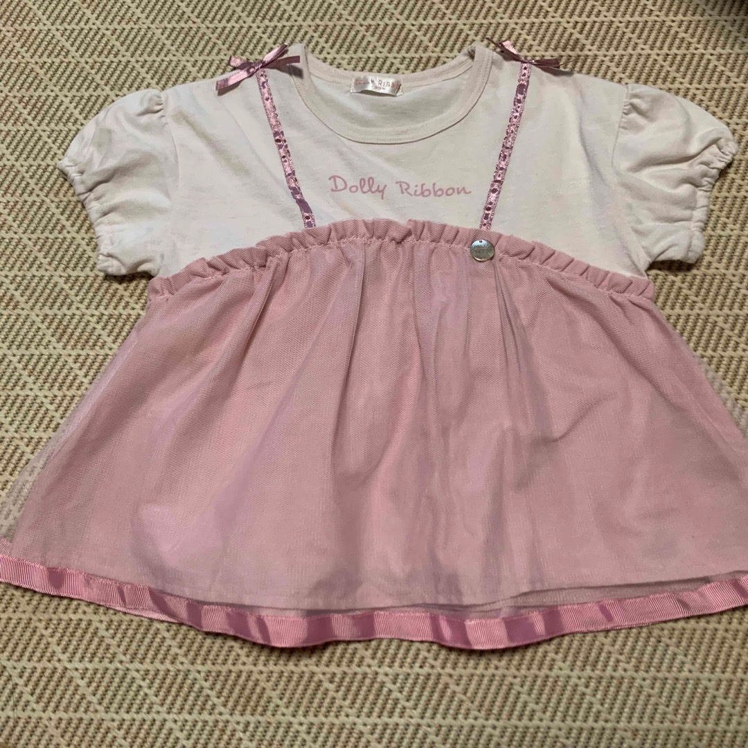 しまむら(シマムラ)の半袖チュニック　95 キッズ/ベビー/マタニティのキッズ服女の子用(90cm~)(Tシャツ/カットソー)の商品写真