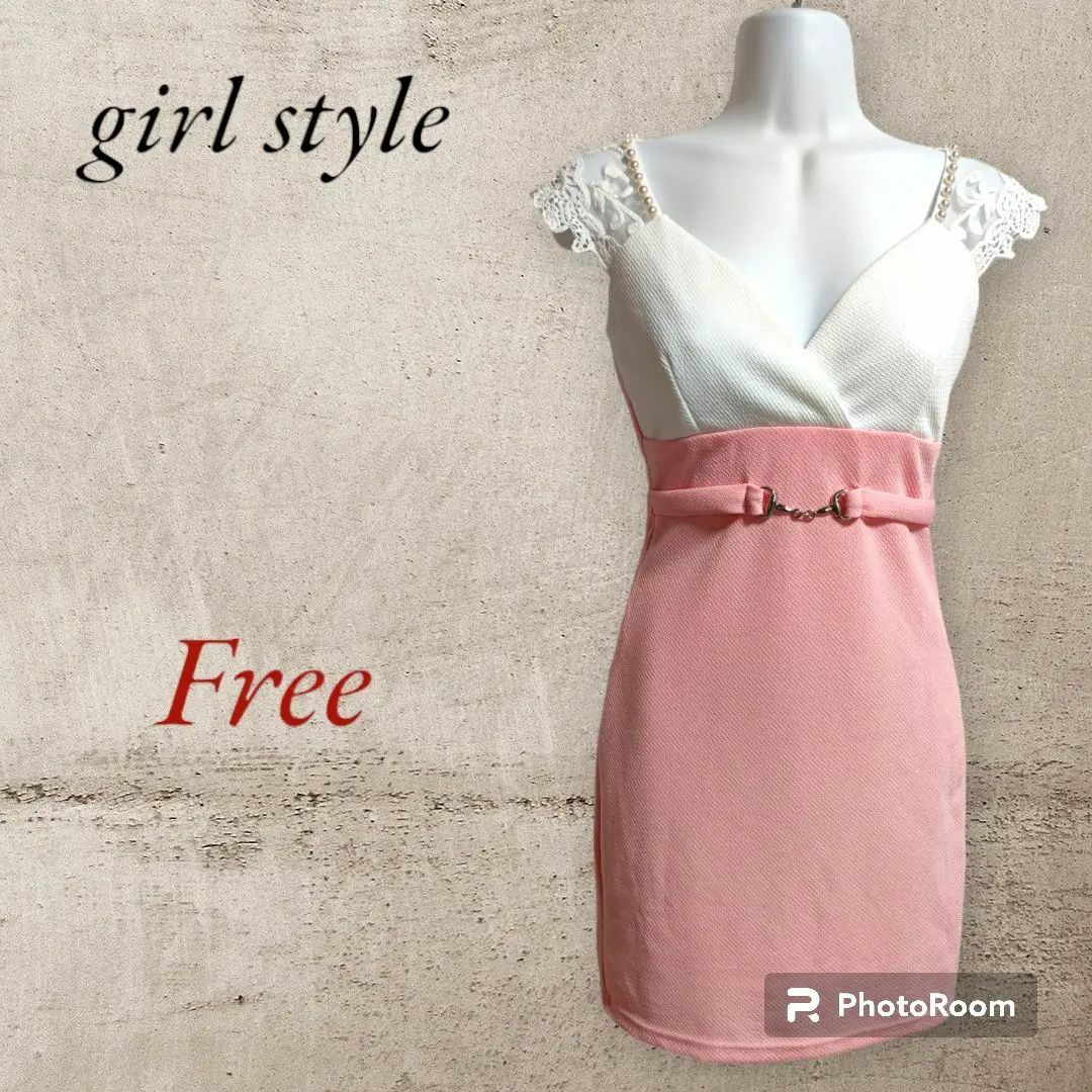 【美品】girl style ワンピースドレス【送料無料】 レディースのフォーマル/ドレス(ナイトドレス)の商品写真
