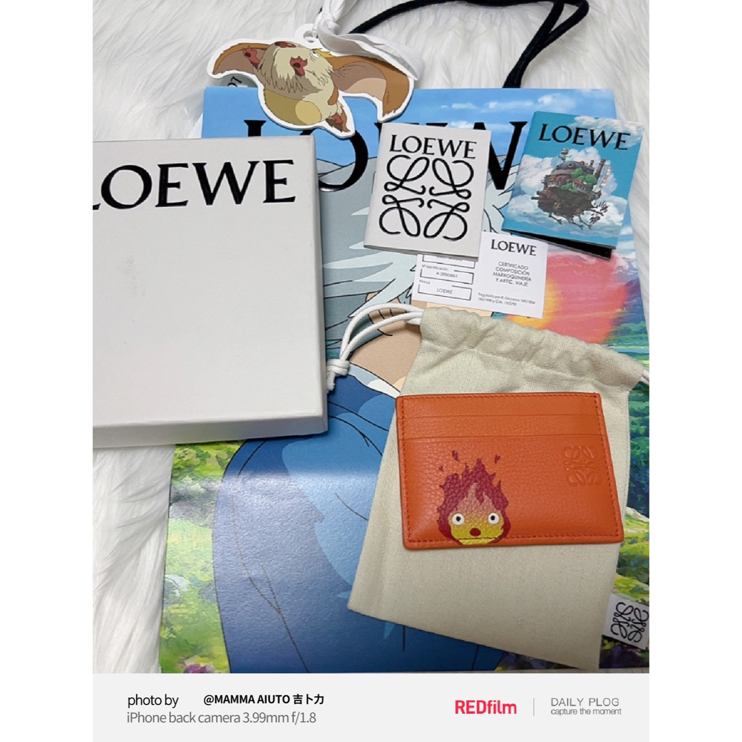 LOEWE限定コラボ ロエベ×ジブリ ハウルの動く城 カルシファー パスケース