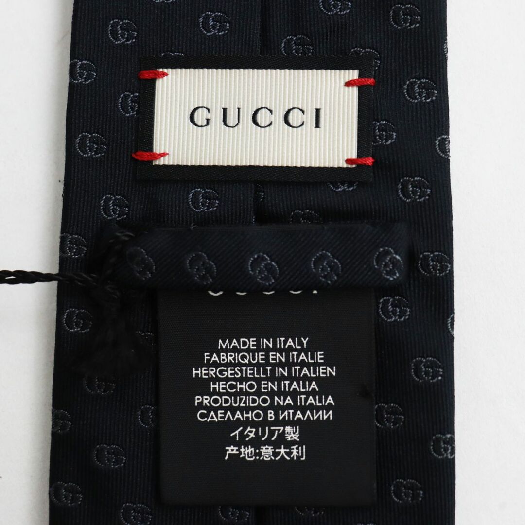 未使用品○GUCCI グッチ 444421 ウーブンシルク100% GG柄 ネクタイ