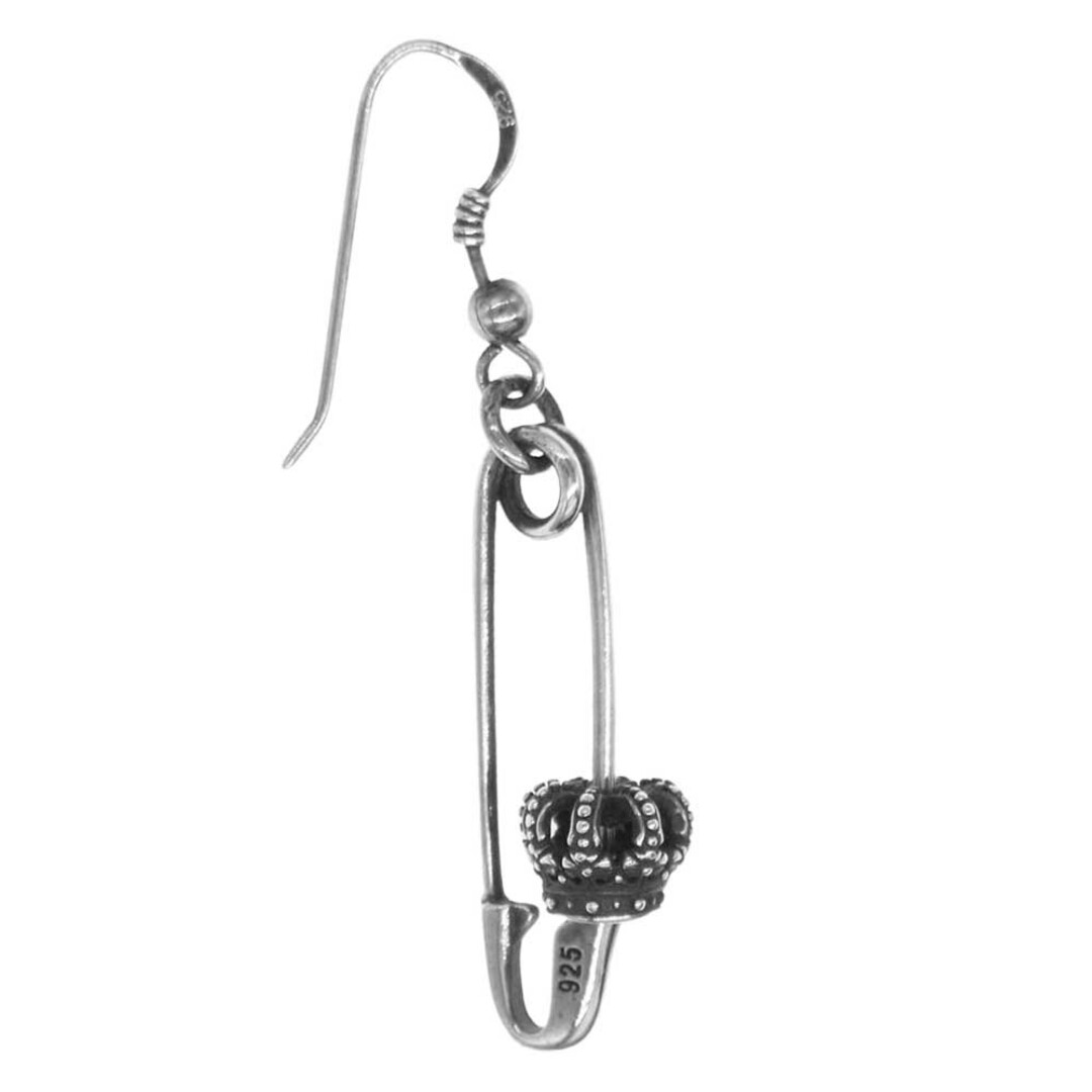 Justin Davis ジャスティンデイビス ピアス SEJ323 THRASH Earring スラッシュ クラウン 安全ピン ピアス 片耳 シルバー系【中古】
