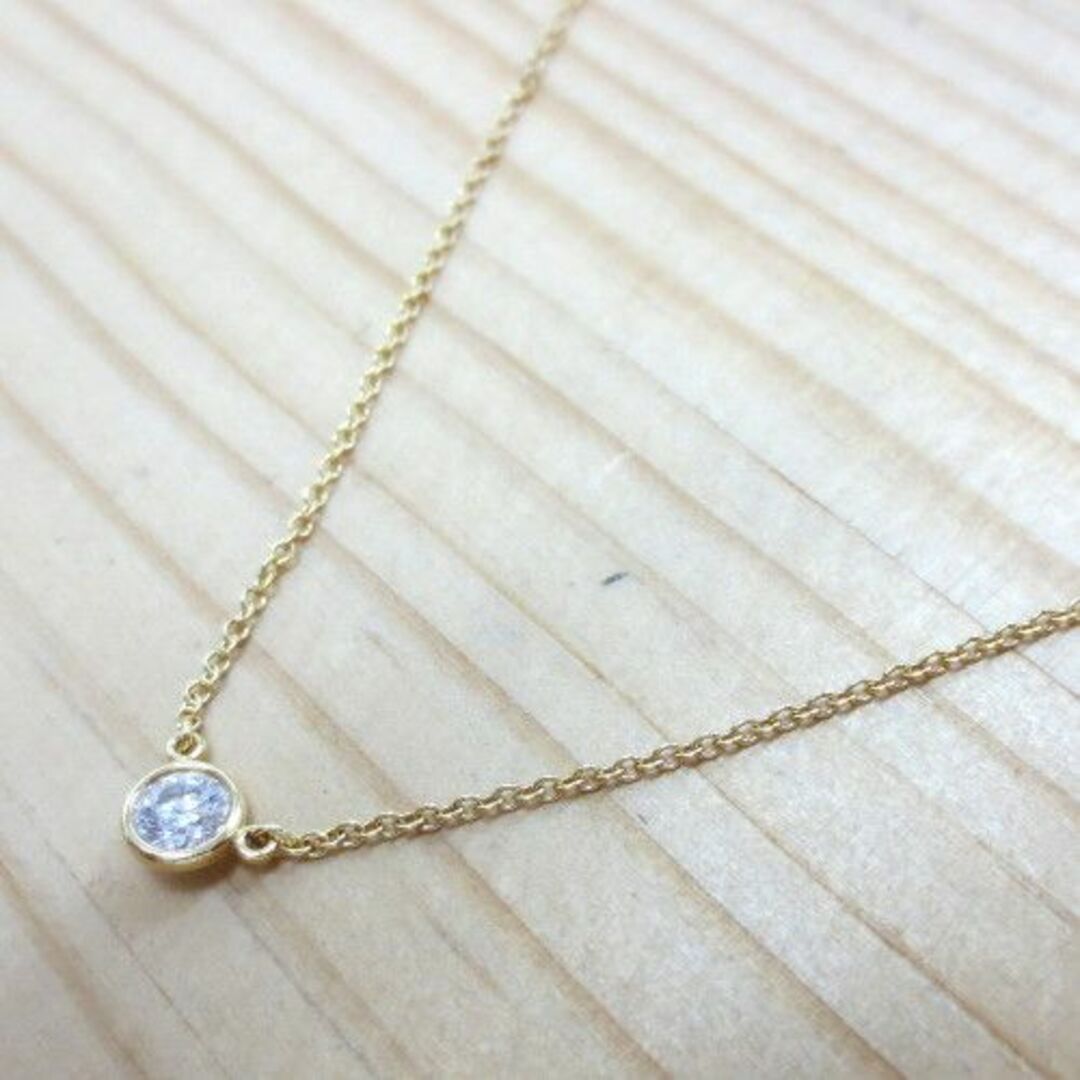 ⿻店舗限定 ティファニー 750 ダイヤ0.18ct バイザヤード ネックレス