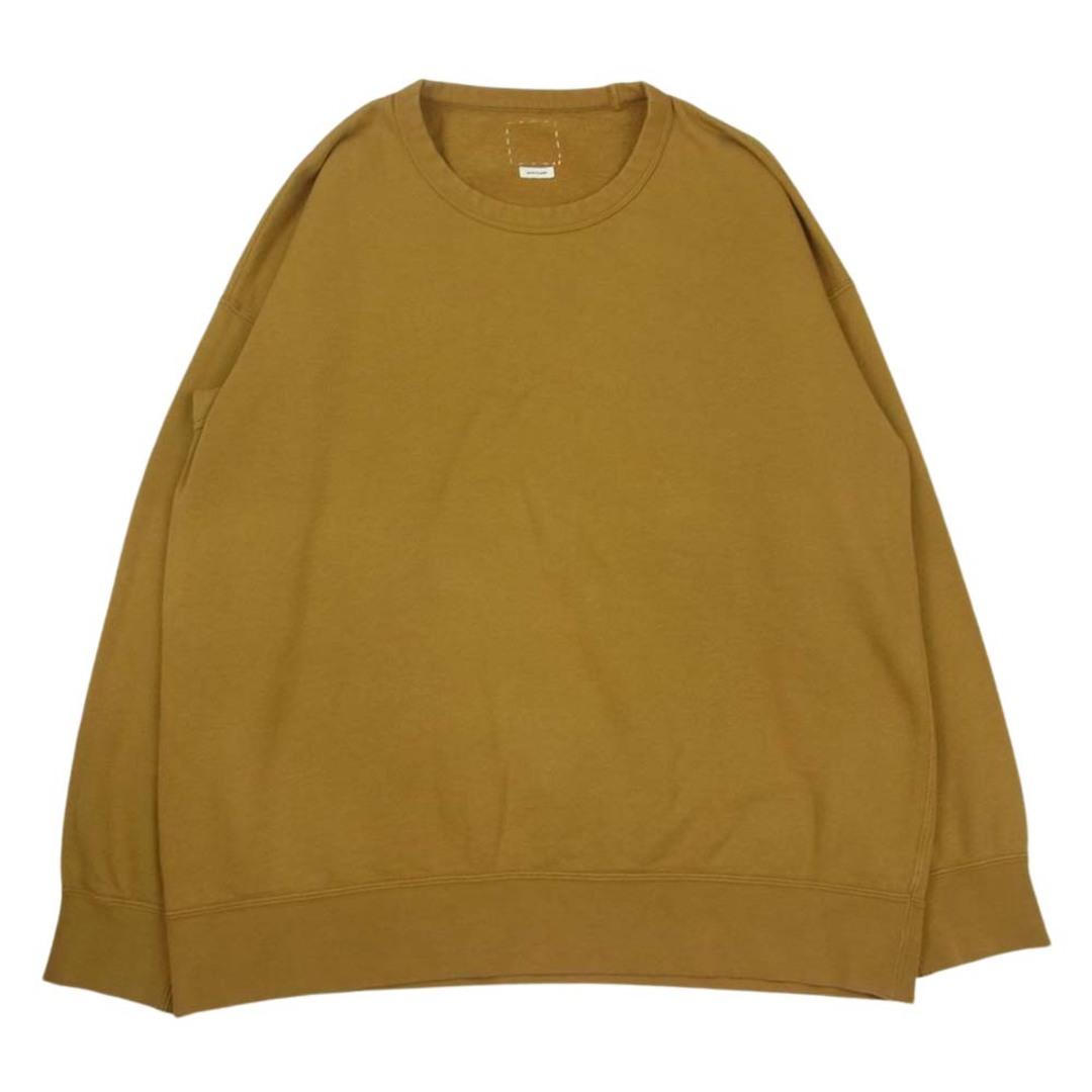 VISVIM ビズビム 18SS  118105010017 JUMBO SWEAT CREW L/S VEGGIE DYE ジャンボ スウェット クルー マスタード系 3【美品】