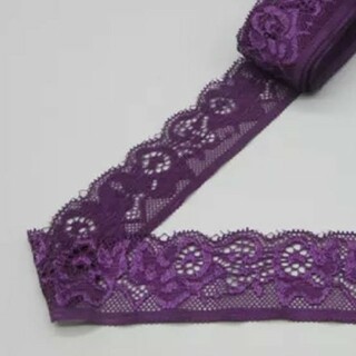 装飾レース紫 220cm(生地/糸)