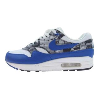 ナイキ(NIKE)のNIKE ナイキ スニーカー AQ0927-100  AIR MAX 1 PRNT WE LOVE NIKE white game royal neutral grey ローカット スニーカー ホワイト系 ブルー系 グレー系 27.5cm【中古】(スニーカー)