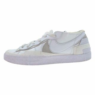 ナイキ(NIKE)のNIKE ナイキ スニーカー DM6443-100 × sacai BLAZER LOW White Patent Leather サカイ ブレザーロー ホワイトパテントレザー ローカットスニーカー 28cm【中古】(スニーカー)